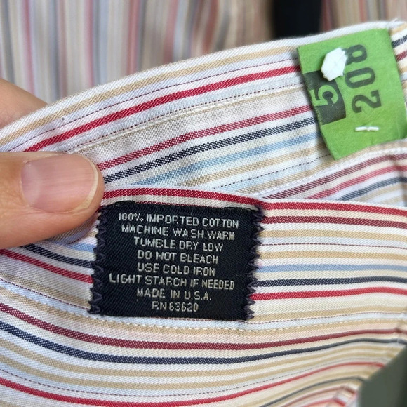 Burberry London Vintage Longsleeve Buttondown Cotton Shirt, size 15 1/2” - Picture 8 of 9